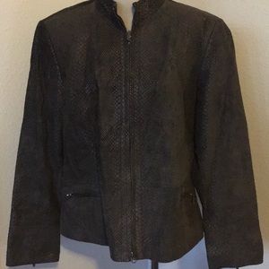 Chocolate brown Snake skin print jacket